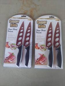 lot 1815 image: (2) Copper Knife 2 Pack Kitchen Knives