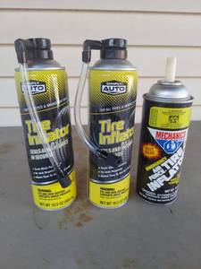 lot 1832 image: (3) Cans Tire Inflator