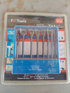 lot 1873 image: TG Tools Spade Bits 71 Combo - 14 Hex Shank Quick Change