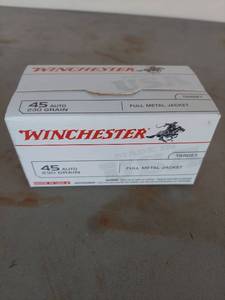 lot 1875 image: Winchester 45 Auto 230 Grain Full Metal Jacket - 100 Round Value Pack