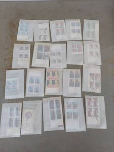 lot 1878 image: US Postage Stamp Blocks - Various Denominations