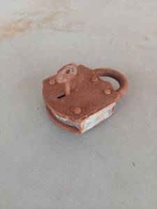 lot 2092 image: Antique Padlock with Key
