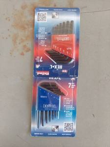 lot 2148 image: (2) Eklind HEX-L 7 Hex Key Allen Wrench Set - SAE and Metric