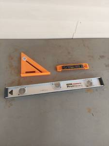 lot 2154 image: Stanley Magnetic Pro I-Beam Level with Speed Square and Torpedo Level