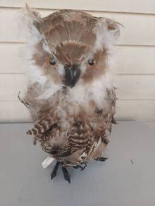 lot 2181 image: Owl Decoy with Feathers