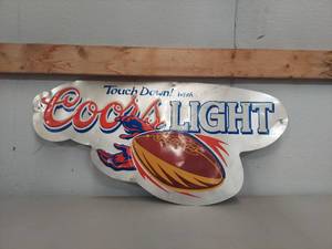 lot 1381 image: Coors Light Metal Sign