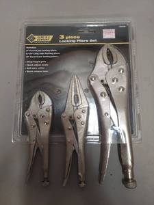 lot 1388 image: Steel Grip 3 Piece Locking Pliers Set 5 6-12 10