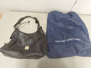 lot 2217 image: Dooney & Bourke Black Leather Shoulder Bag with Dust Bag