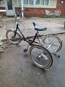 Trifecta Folding 3 Wheel Bicycle with Cargo Basket