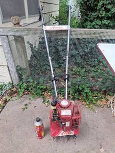 lot 1038 image: Mantis Front Tine Tiller with Fuel