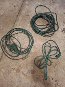 lot 1071 image: (3) Green Extension Cords