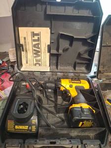 lot 1100 image: DeWalt Drill Kit with Charger and Battery
