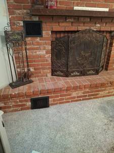 lot 1135 image: Fireplace Screen with Tool Set