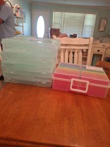 lot 1185 image: Storage Organization Lot 4 Simply Tidy 12x12 Case, and Recollections Photo Keeper