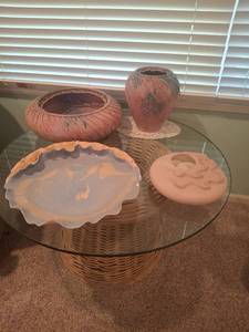 lot 1203 image: Decorative Pottery Lot - 4 Pieces