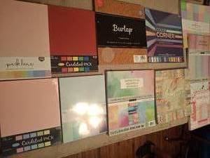 lot 1263 image: Craft Paper Pad Lot - Cardstock Scrapbook Supplies