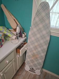 lot 1316 image: Ironing Board with Steam Iron