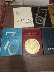 lot 1349 image: Cardinal Yearbook Collection 1966-1975