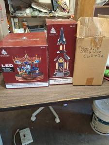 lot 1365 image: 3 Enchanted Forest Items and Snowman Cookie Jar
