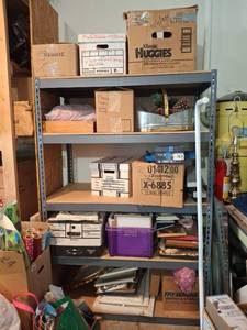lot 1371 image: Shelf and Contents - Picture Frames