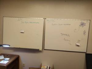 lot 1046 image: 2 Whiteboards with Aluminum Frame - Approx 4 ft x 3 ft
