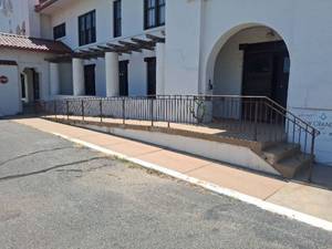 lot 1058 image: Metal Hand Rail - Approx 46ft long - Buyer responsible for removal.