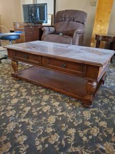lot 1101 image: Hekman Coffee Table with Two Drawers