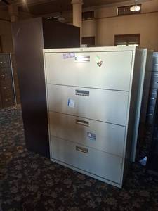 lot 1107 image: (3) Lateral File Cabinets