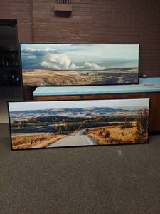 lot 1167 image: Framed Photographs on Canvas - Flint Hills and Ellis County