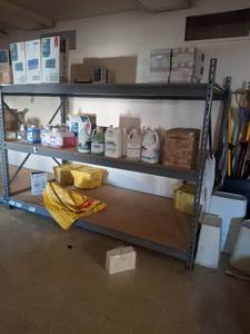 lot 1178 image: Industrial Metal Shelving Unit 3-Shelf - No Contents