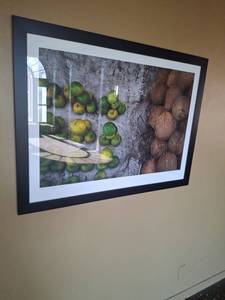 lot 1184 image: Framed Print Limes and Coconuts by Carolyn Russell