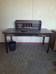lot 1201 image: Desk with Organizer Shelf - Upstairs