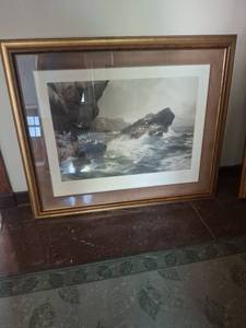 lot 1206 image: Peter Graham Coastal Seascape Framed Print