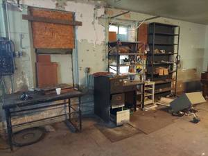 lot 1223 image: All Along Wall - Table to Shelves
