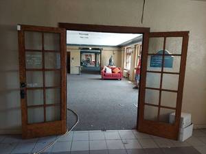 lot 1231 image: Double Doors - missing 2 panes of glass