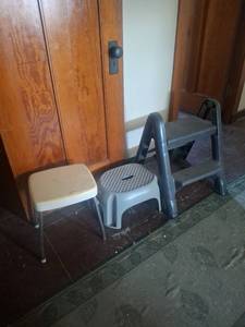 lot 1243 image: (3) Step Stools - One Folds