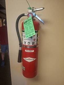lot 1254 image: Amerex Fire Extinguishers with PYE BARKER Inspection Tag - 10 Count