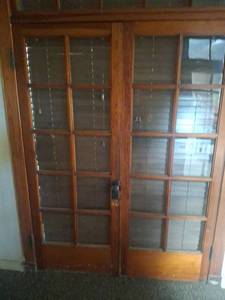 lot 1255 image: (3) Sets of Double French Doors 10-Pane Glass  3 sets