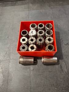 lot 1271 image: 16-Piece Collets with Red Storage Box