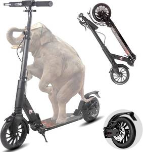 Kick Scooter for Teens & Adults, Foldable, Lightweight, XXL Wheels, ABEC9
