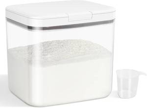 lot 7374 image: 4.75 Qt Rice Flour Container with Flip-Up Lid Scoop, Airtight Food Storage