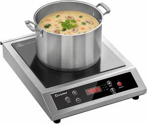 lot 7381 image: Stainless Steel Induction Cooker, Cooktop With Precise Temp Control 1800W
