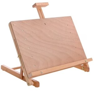 lot 7384 image: U.S. Art Supply Cancun Wooden Adjustable Tabletop Easel, Beechwood 27