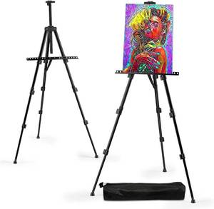 lot 7394 image: RRFTOK 17-66 Inch Adjustable Art Easel Stand for Painting and Sign, Black
