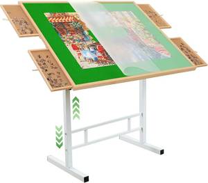 lot 7406 image: BittPicc Puzzle Table Tilt Adjustable with 4 Drawers, 1000-1500 pcs