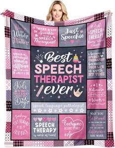lot 7873 image: Speech Therapist Gift - SLP Gifts for Speech Pathologists, Blanket 60x50