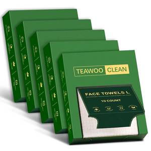 lot 7901 image: Face Towels Disposable, 5x10 Travel Pack, Double-Sided Towelettes  Viscose