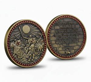 lot 7973 image: Knights Templar Challenge Coin   Medieval Crusader Commemorative Coin