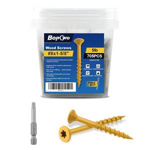 lot 8012 image: #8 x 1-58 in Deck Screws, Torx Flat-Head, T25 Bit, 710 pcs (5 lb box)