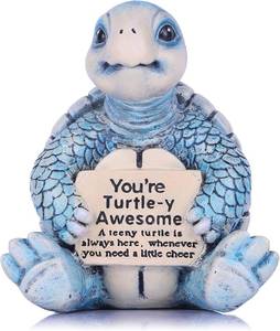 lot 8036 image: Resin Sea Turtle Figurine   Ocean Desk Buddy, Motivational Decor Gift